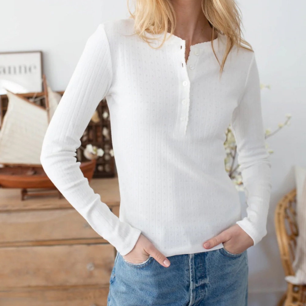 NWT Marea Pointelle Henley